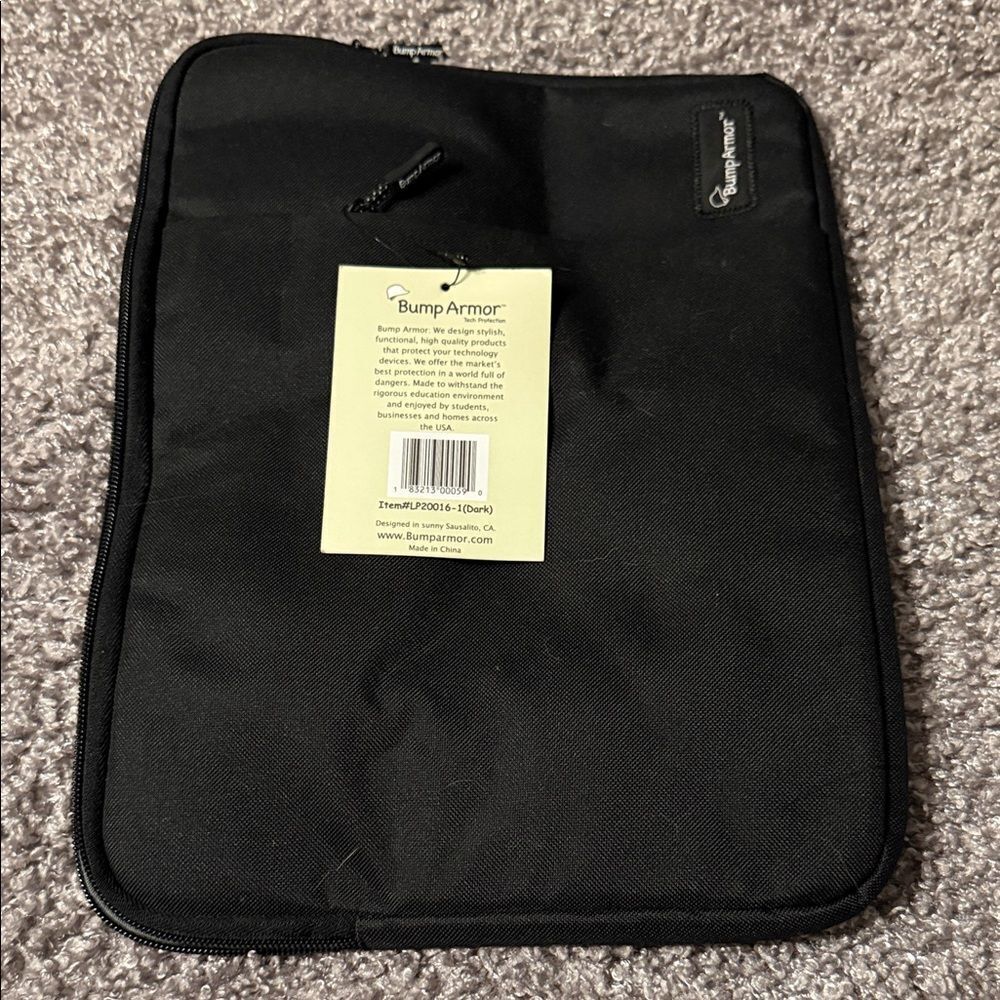Bump Armor Black Tablet Sleeve